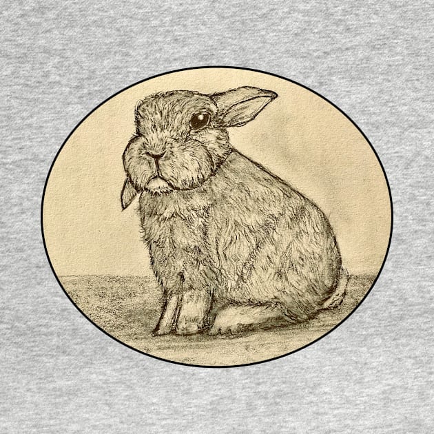 Sepia Bunny Rabbit by YollieBeeArt